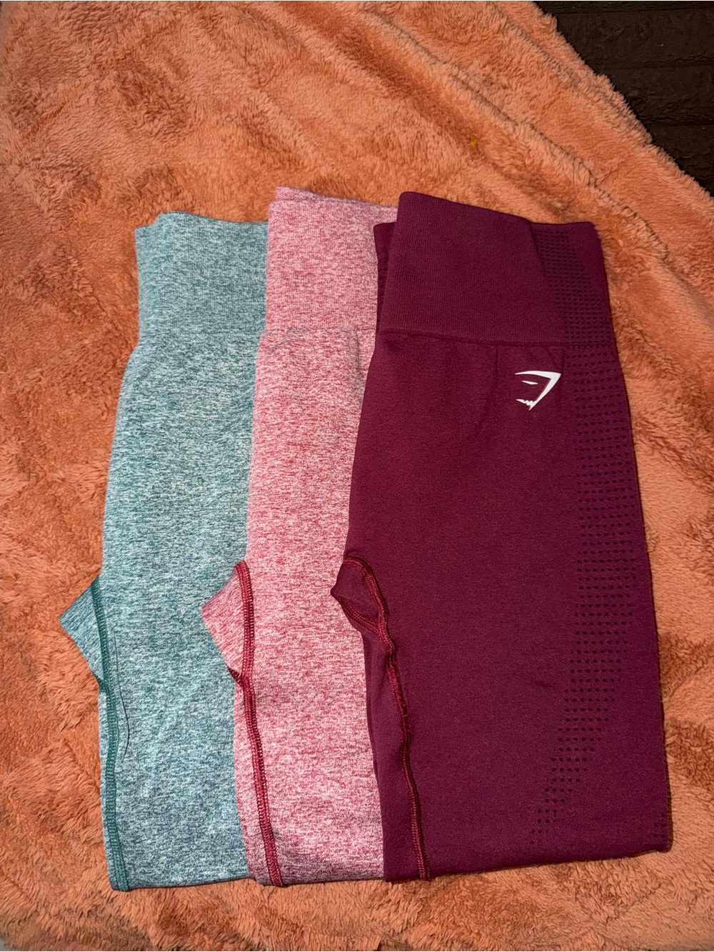Gymshark Seamless Leggings - Burgundy, Pink, Teal